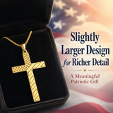 Cross Pendant Necklace  14K Gold Plated Christian Faith Jewelry