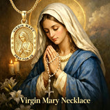 14K Gold  Plated Patron Saint Pendant Necklace Catholic Saints Religious Protective Jewelry Gift