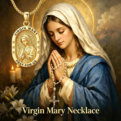 14K Gold  Plated Patron Saint Pendant Necklace Catholic Saints Religious Protective Jewelry Gift