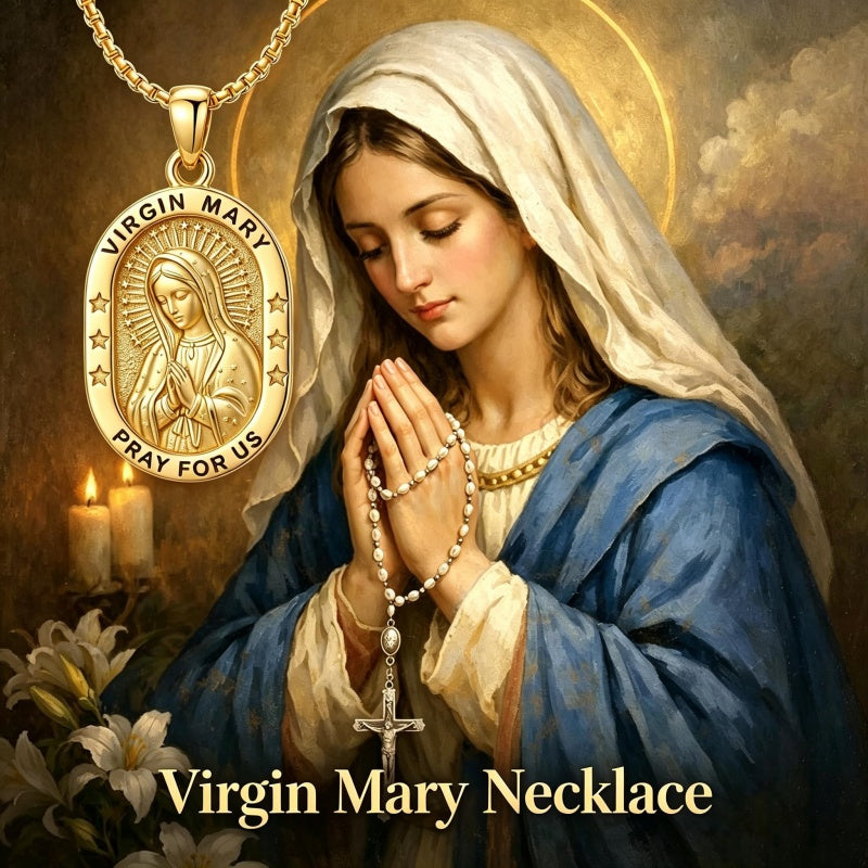 14K Gold  Plated Patron Saint Pendant Necklace Catholic Saints Religious Protective Jewelry Gift
