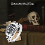 Sterling Silver Gothic Skull  Momento Mori Memento Mori Signet Ring