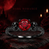 Sterling Silver 10K 14K 18K Gold Personalized Gothic Skull Ring Exquisite Spooky Jewelry for Halloween Lovers