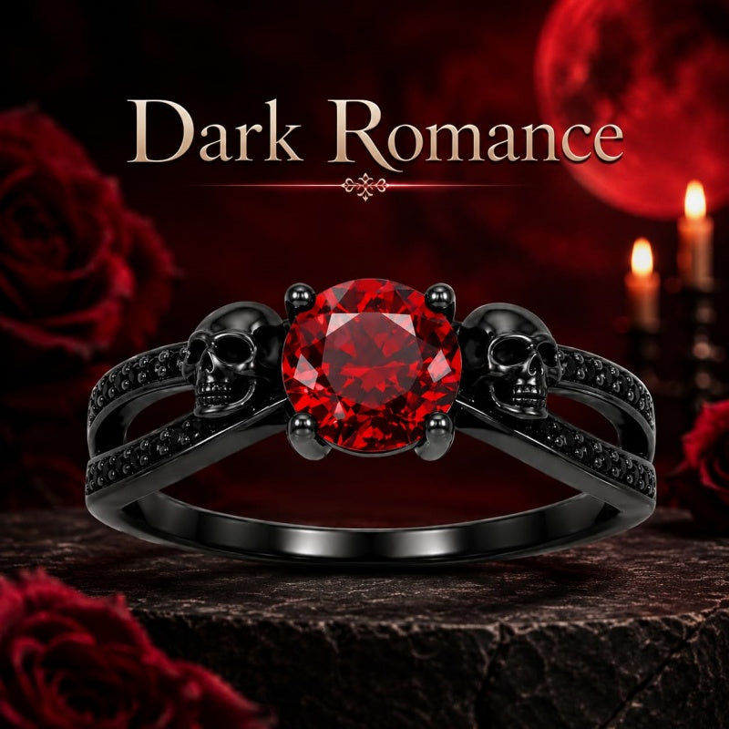 Sterling Silver 10K 14K 18K Gold Personalized Gothic Skull Ring Exquisite Spooky Jewelry for Halloween Lovers
