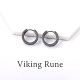 14K Gold Plated  Viking Hoop Earrings