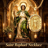 14K Gold  Plated Patron Saint Pendant Necklace Catholic Saints Religious Protective Jewelry Gift