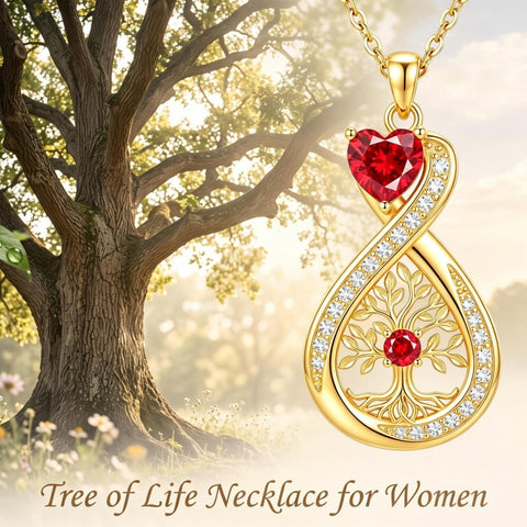 14K Gold Plated Infinity Birthstone  Butterfly Cross Necklace for Women