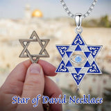 Sterling Silver Star of David, Evil Eye, Tree of Life, Cross Lion, Chai Pendant Necklace