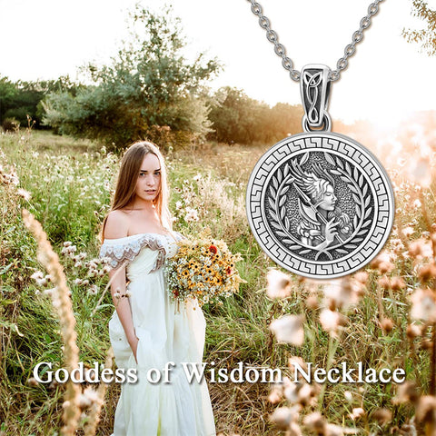 Sterling Silver Goddess Athena High Priestess Pendant Necklace