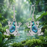 Sterling Silver Abalone Shell Hummingbird Owl Sea Turtle Cat Frog Horse Seahorse Dangle Earrings  Gifts for Christmas