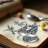 Sterling Silver Oxidized Dragonfly Butterfly Hummingbird Sea Turtle Anchor Cross Tree of Life Sunflower Spoon Ring