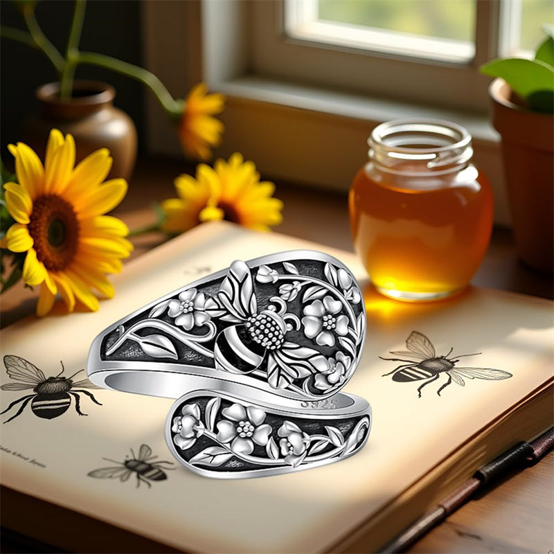 Sterling Silver Oxidized Dragonfly Butterfly Hummingbird Sea Turtle Anchor Cross Tree of Life Sunflower Spoon Ring