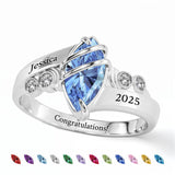 Sterling Silver Personalized Graduation Ring for Class of 2026