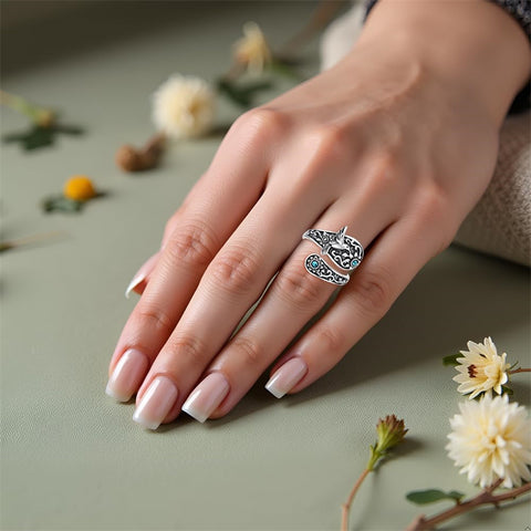 Sterling Silver Oxidized Dragonfly Butterfly Hummingbird Sea Turtle Anchor Cross Tree of Life Sunflower Spoon Ring