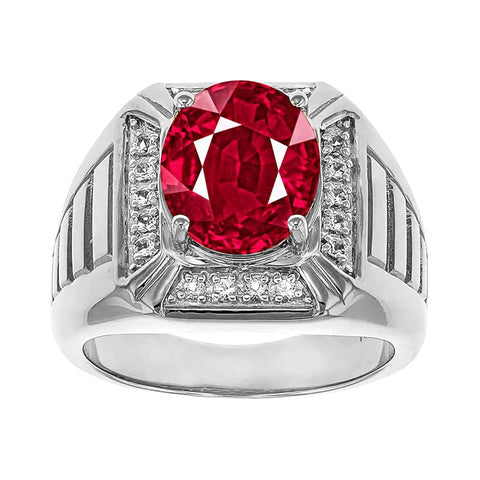 10K Gold 14K Gold 18K Gold Oval Cut Custom Ring Gemstone Ring for Men