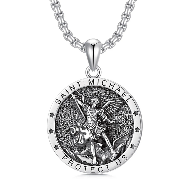 Archangel michael 2025 pendant silver
