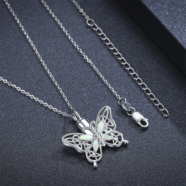 Butterfly Urn Necklace for Ashes Sterling Silver Celtic Knot Cremation  Pendant | eBay