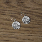Sterling Silver Trail Mini Forest Pebble Wildflower Dangle Earrings