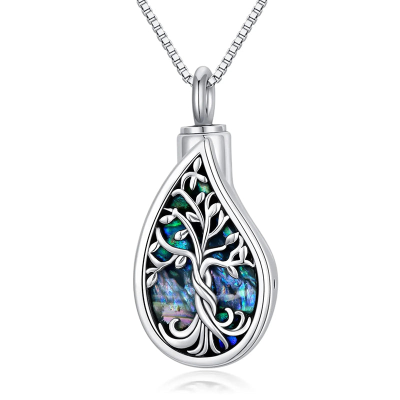 Tree of Life Urn Necklaces for Ashes Sterling Silver Celtic Cremation Jewelry Memorial Keepsake Jewelry for Women