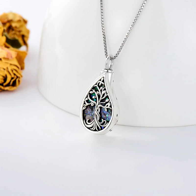 Tree of Life Urn Necklaces for Ashes Sterling Silver Celtic Cremation Jewelry Memorial Keepsake Jewelry for Women