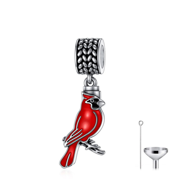 Red Cardinal Bird Charm 925 Sterling Silver Dangle Bead Fit Bracelet –  romanticwork