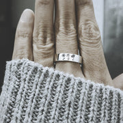 Sterling SilverPersonalized Engraved Birth Month Flower Nature Ring