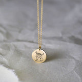 Sterling Silver Highland Cow Pendant Necklace