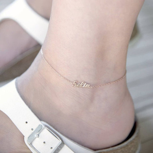 ShineSand Personalized Name Anklet Bracelet for Women Custom India | Ubuy