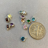 Sterling Silver AAA CZ  Birthstone Charm