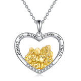 Sterling Silver Sister Pendant Necklace Engraved With ?¡ãAlways My Sister forever My Friend