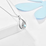 Sterling Silver Moonstone Urn Necklace for Ashes