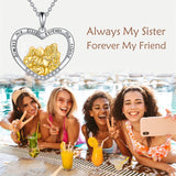 Sterling Silver Sister Pendant Necklace Engraved With ?¡ãAlways My Sister forever My Friend