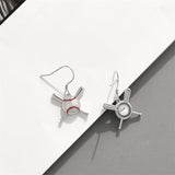 Sterling Silver Baseball Football Dangle Earrings