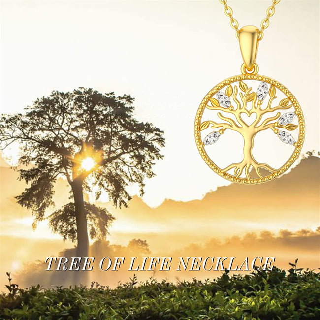 Sterling Silver and 14kt Yellow Gold Tree of Life Pendant Necklace |  Ross-Simons