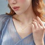 14k Solid Gold Moissanite Love Heart Mama Bear Pendant Necklace