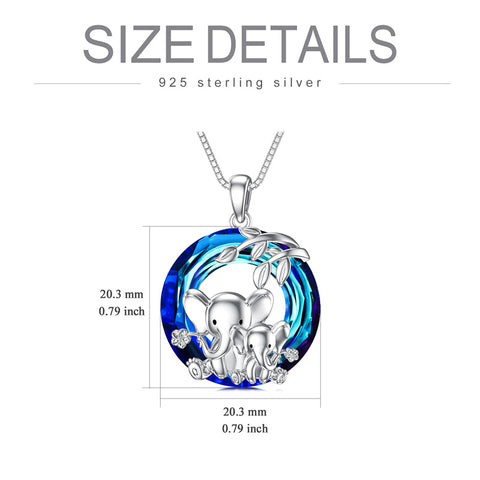 Sterling Silver Crystal Elephant Pendant Necklace