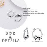 Sterling Silver Cow Hoop Earrings