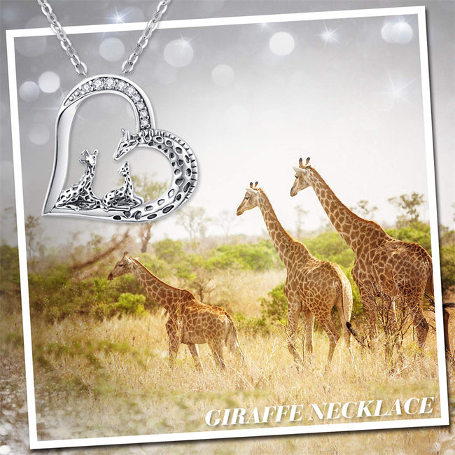 Giraffe on sale heart necklace