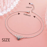 S925 Sterling Silver Bee Anklet for Women Girl Boho Beach Charm Adjustable Foot Ankle Bracelet Jewelry Birthday Gift animal anklets enjoy life creative 