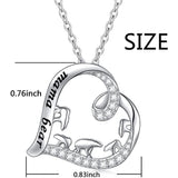 Sterling Silver For Mom Necklace Mothers Day Gift Mama Bear Pendant Necklace or Bracelet for Mum Animal necklace DAOCHONG 